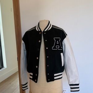 Axel Arigato Hunter green and White Letterman Jacket
